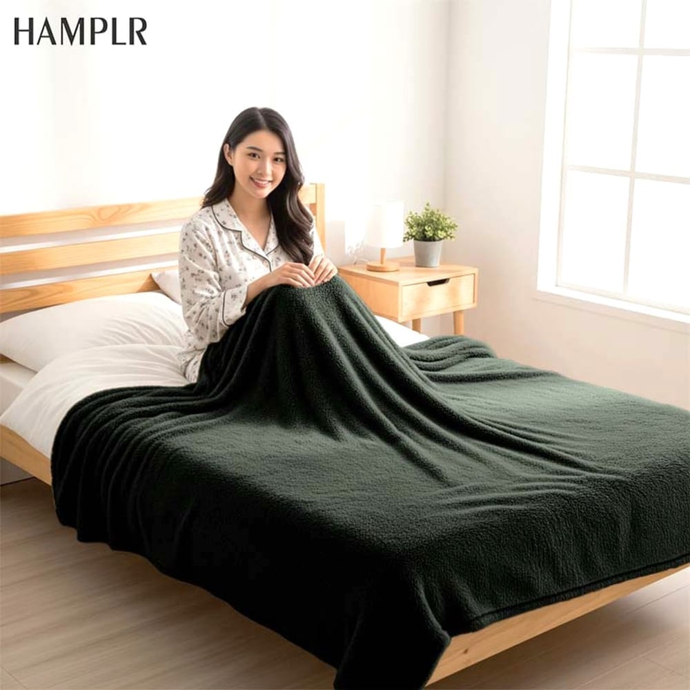 ผ้าห่ม WOMBAT HAMPLR รุ่น SUPER SOFT ขนาด 150X200 ซม. สี OLIVE GREEN